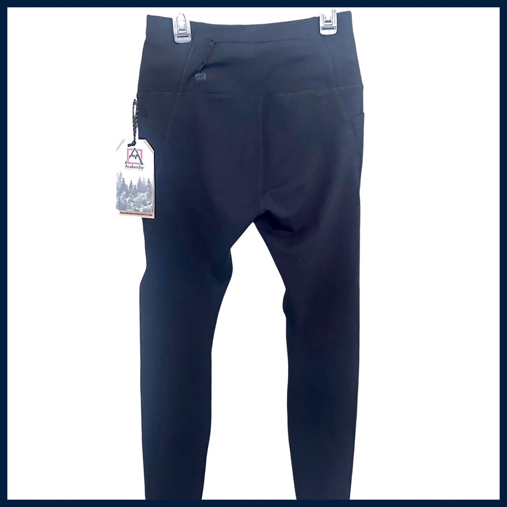 Avalanche Outdoor Supply Co Women's Black High Rise Athletic Leggings CA7038 S